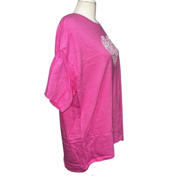 Troy University Graphic Short Sleeve T Shirt Crewneck Sz 3XL Womens Hot Pink - Picture 8 of 9